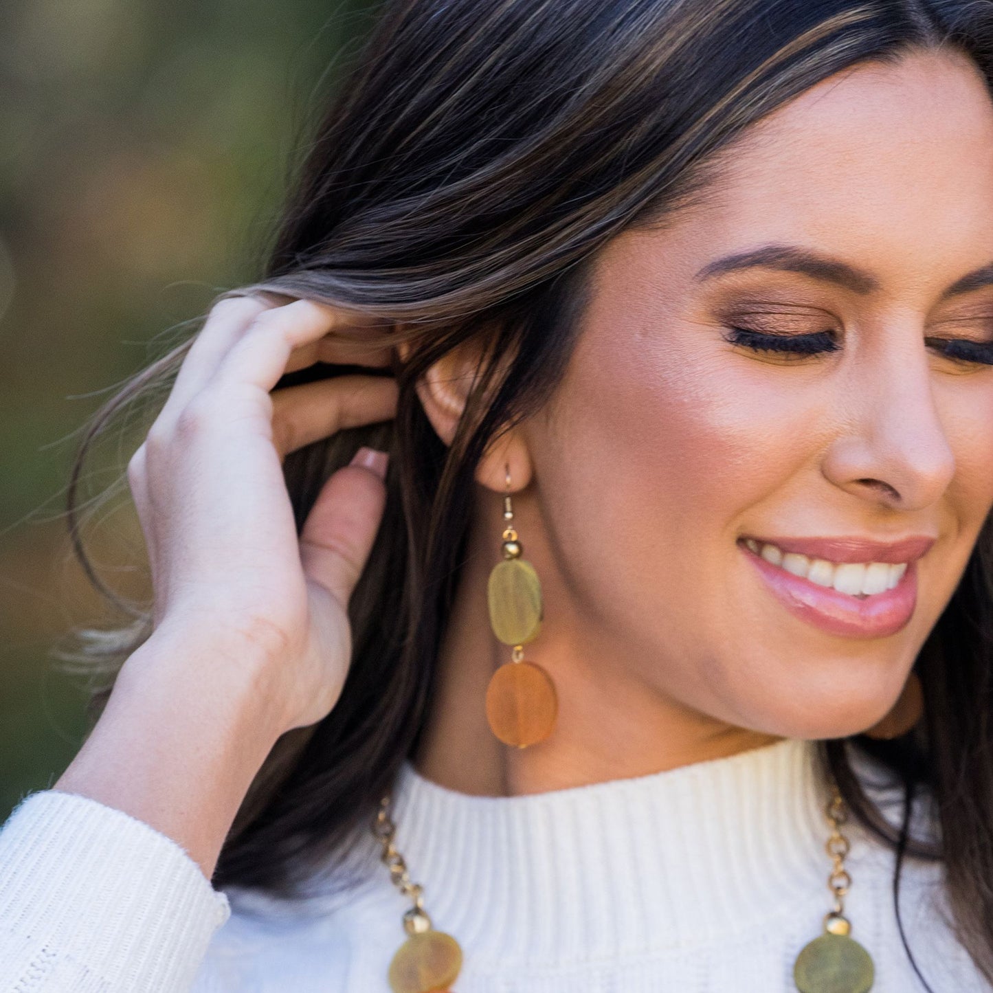 Omala Citrus Sunshine Collection Earrings – Two Discs