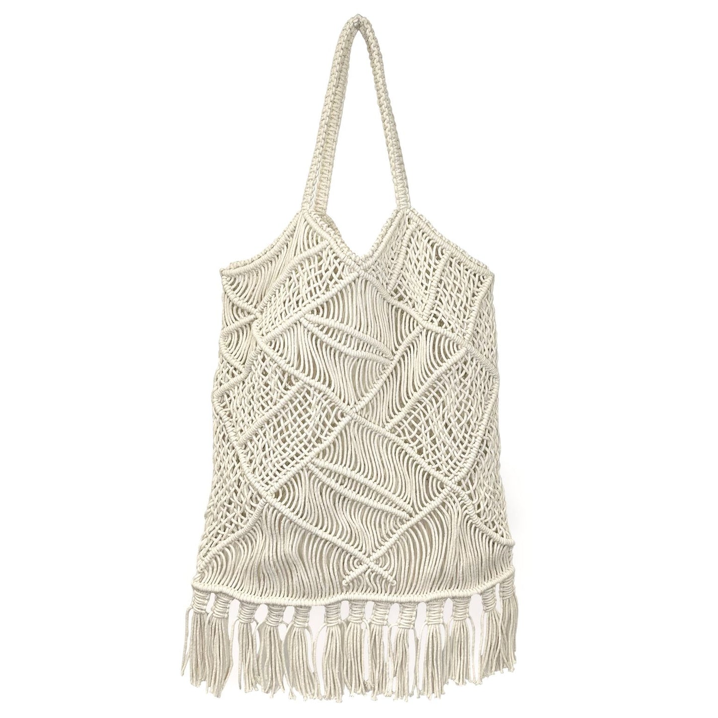 Adria Woven Cotton Large Fringe Bags