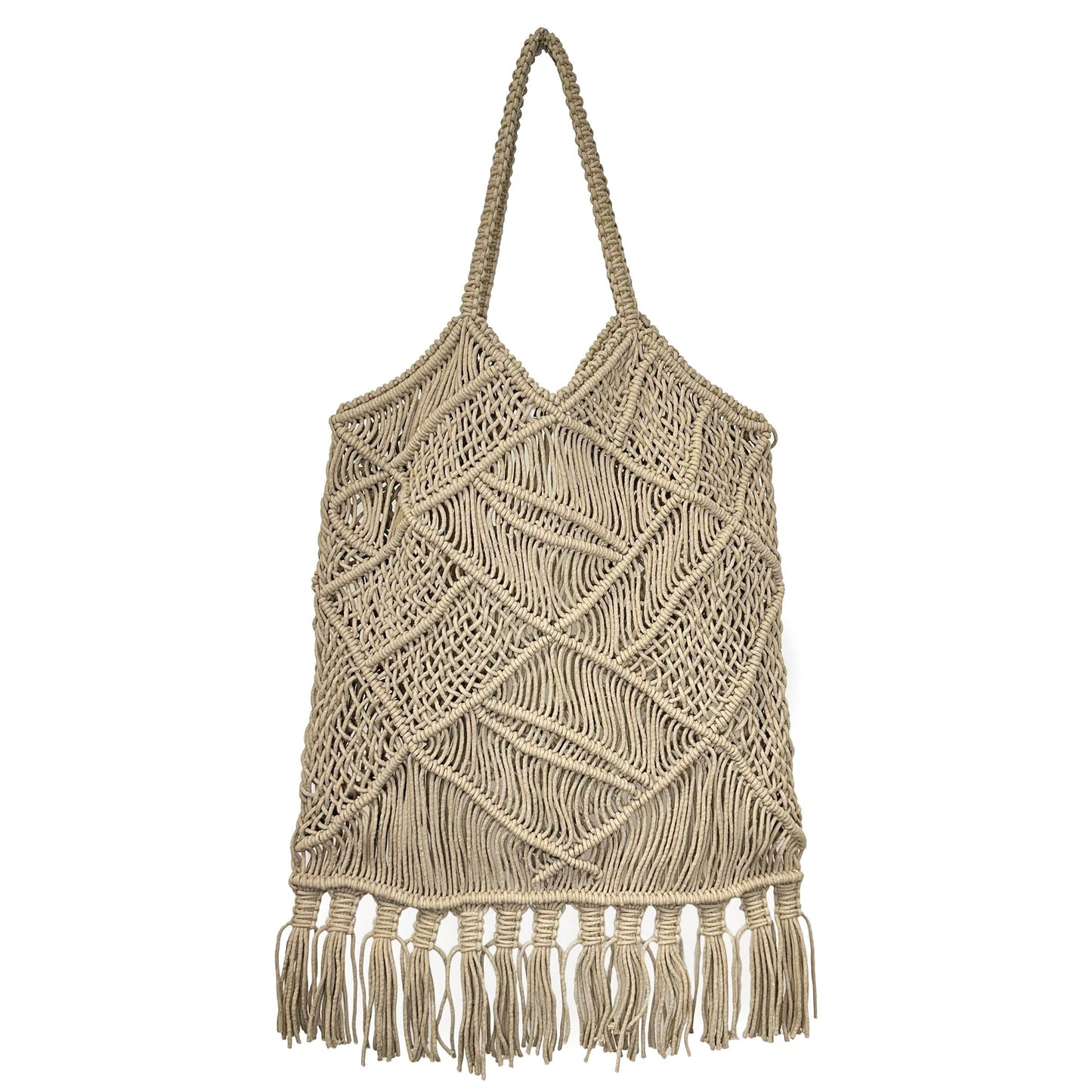 Adria Woven Cotton Large Fringe Bags