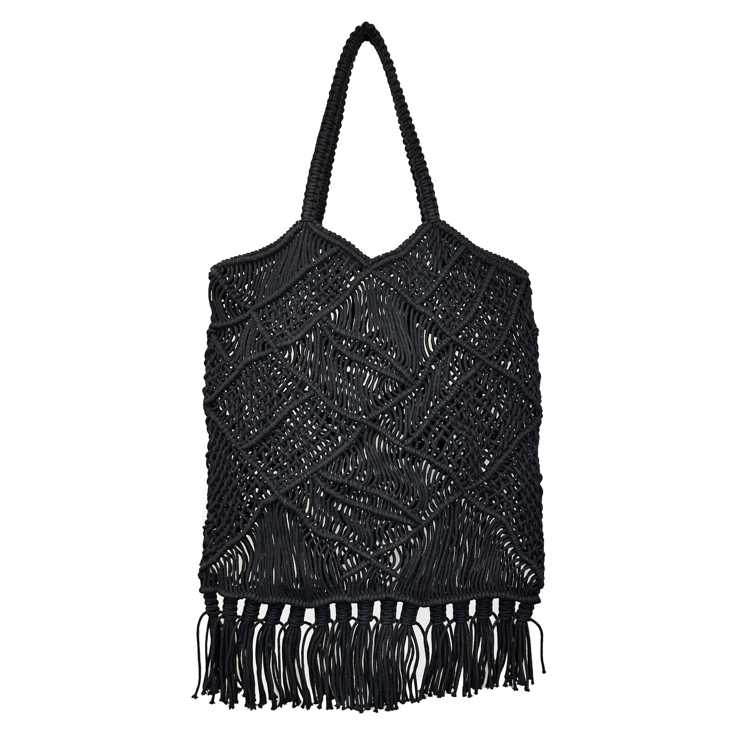 Adria Woven Cotton Large Fringe Bags